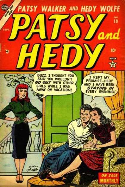 Patsy and Hedy 19 - Sept - Sofa - On Sale Monthly - Door - Go Out