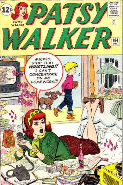 Patsy Walker 104 - Lamp - Boy - Teenager - Television - Bed