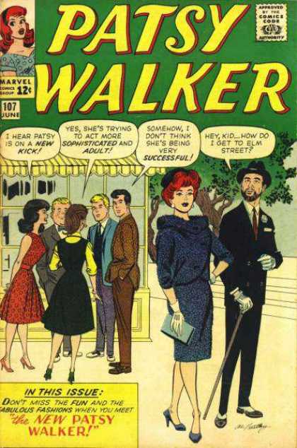 Patsy Walker 107 - Marvel Comics Group - The New Patsy Walker - Dialogue - Fancy Dress - Street Scene