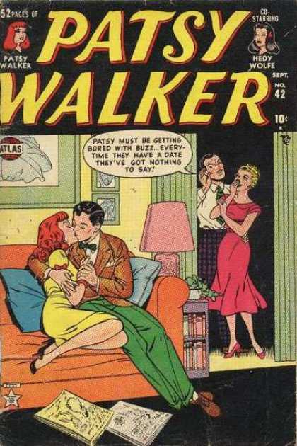 Patsy Walker 42 - Kissing - Couch - Hedy Wolfe - Septt 42 - 10 Cents