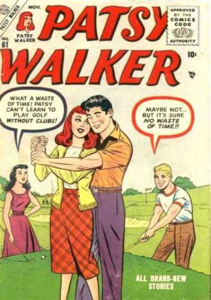 Patsy Walker 61 - Approved By The Comics Code Authority - Patsy Walker - All Brand-new Stories - Golf - Tree