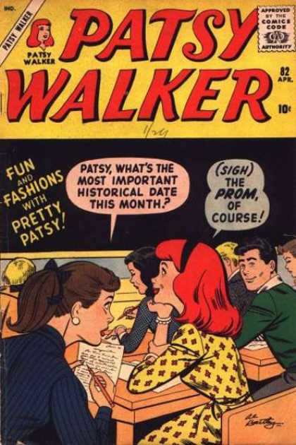 Patsy Walker 82 - 82 Apr - Approved By The Comics Code - Prom - Fun And Fashions - Redhead