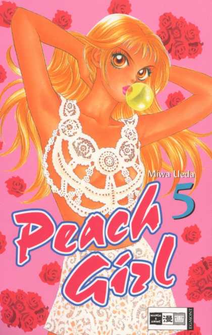 Peach Girl 5 - Miwa Ueda - Red Roses - Bubble Gum - Girl - White Skirt