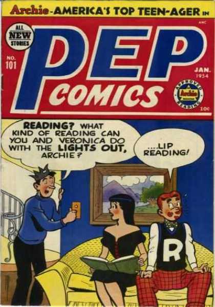 Pep Comics 101 - Archie - Lip Reading - Veronica - Lights Out - Archie Comics
