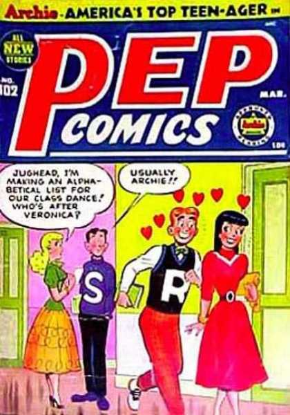 Pep Comics 102 - Archie - Love - Dance - Veronica - Hearts