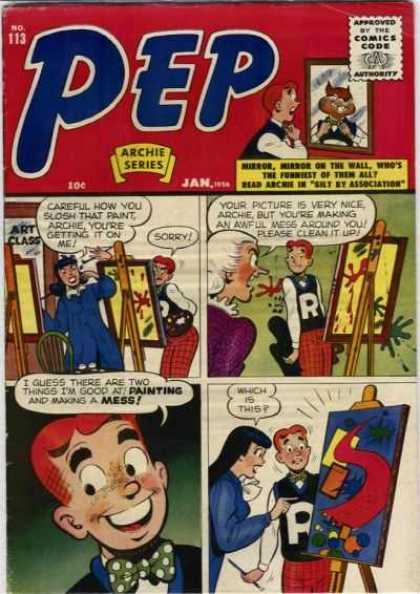 Pep Comics 113 - Archie - Painting - Canvas - Art - Teacher