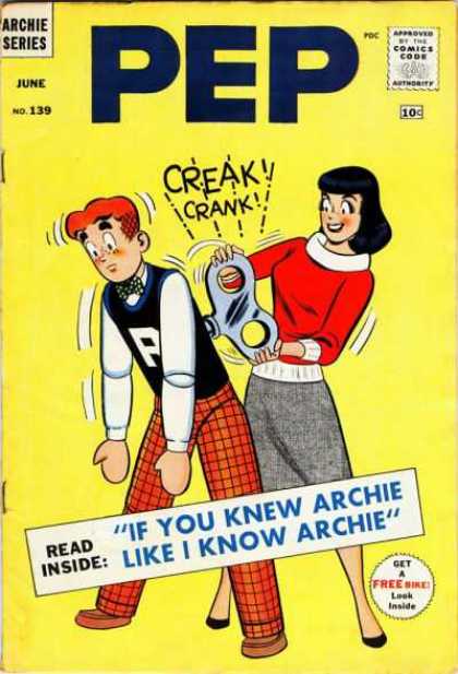 Pep Comics 139 - Archie - Girl - Robot - Love - Red Sweater