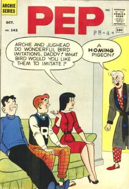 Pep Comics 142 - Archie - Jughead - Homing Pigeon - Veronica - Sofa
