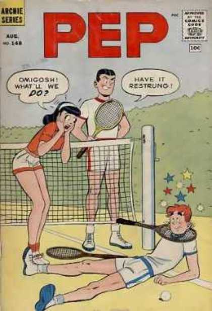 Pep Comics 148 - Tennis - Stars - Tennis Net - Tennis Racket - Tennis Court