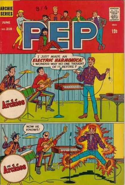 Pep Comics 218 - Electric Harmonica - Archie - The Archies - Archie Band - Zap