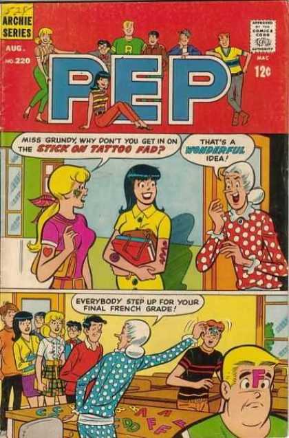 Pep Comics 220 - Comics Code Authority - Speech Bubble - Archie - Veronica - Blondie