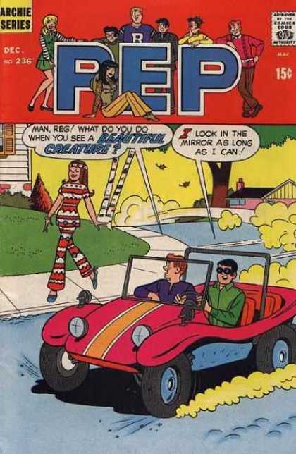 Pep Comics 236 - Beautiful Creature - I Look In The Mirror As Long As I Can - Car - Houses - Girl