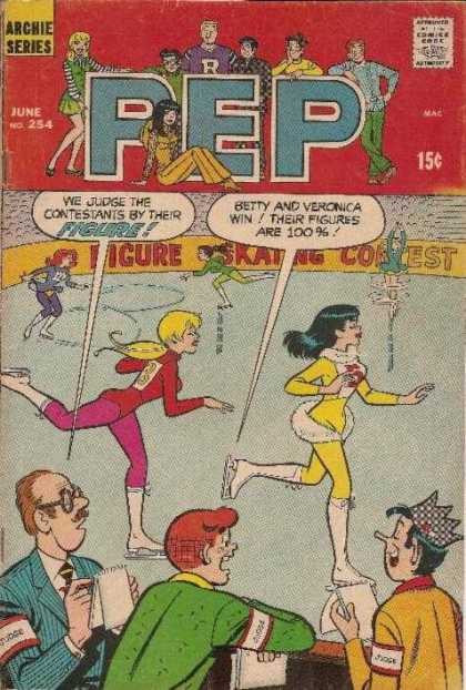 Pep Comics 254 - Figure Skating - Ice - Betty - Veronica - Figure Eight