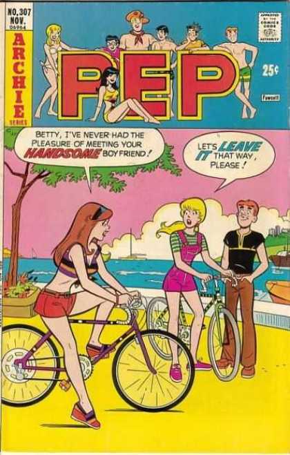 Pep Comics 307 - Betty - Bicycles - Boat - Water - Tree