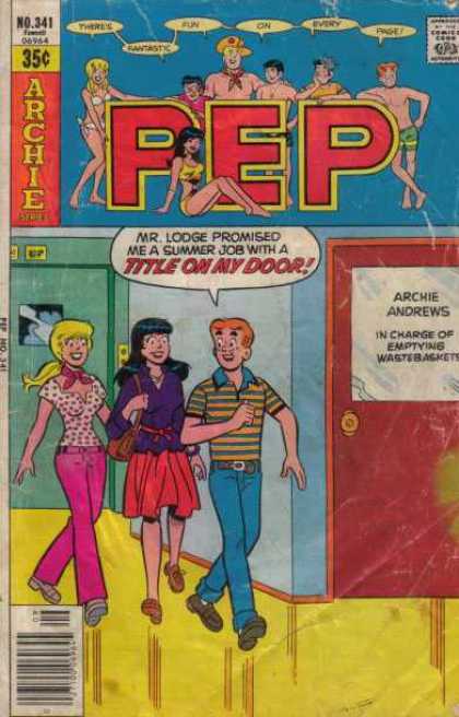 Pep Comics 341 - Archie - Betty - Veronica - Door - Swimming Costumes