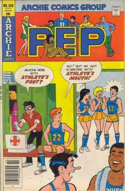 Pep Comics 358 - Archie - Speech Bubbles - Lockers - Betty - Veronica