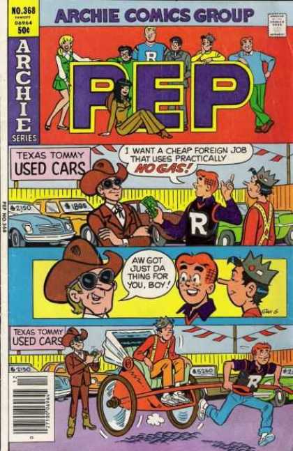 Pep Comics 368 - Archie - Texas Tommy - Used Car Lot - Jughead - Betty