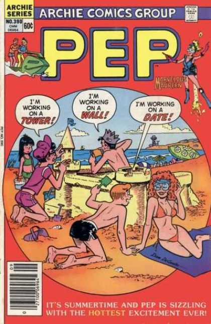 Pep Comics 390 - Archie Series - Wall - Date - Tower - Sand