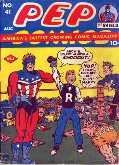 Pep Comics 41 - Pep Comics - The Shield - Boxing Ring - Archie - No 41