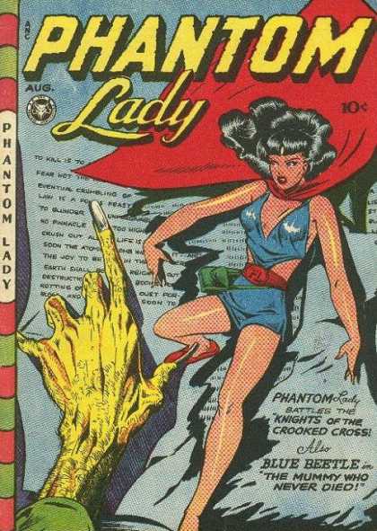 Phantom Lady 13 - Female Superhero - Battling Nemesis - Undead Mummy - Doom - Matt Baker
