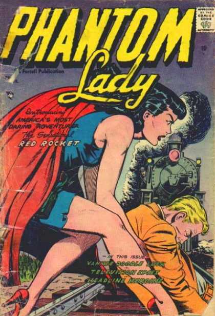 Phantom Lady 3 - Comics Code Authority - Red Rocket - Superhero - Man - High Heels