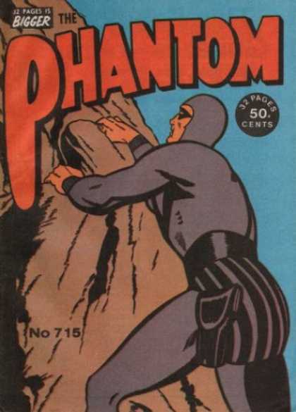 Phantom 715 - Man Climbing Mountain - 32 Page Book - Number 715 Issue - Man Covered In Purple Suit - 50 An Issue