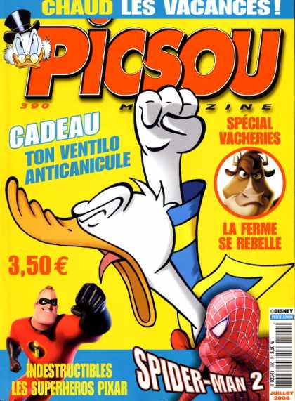 Picsou Magazine 9 - Duck - Spiderman - Cow - Top-hat - Pixar