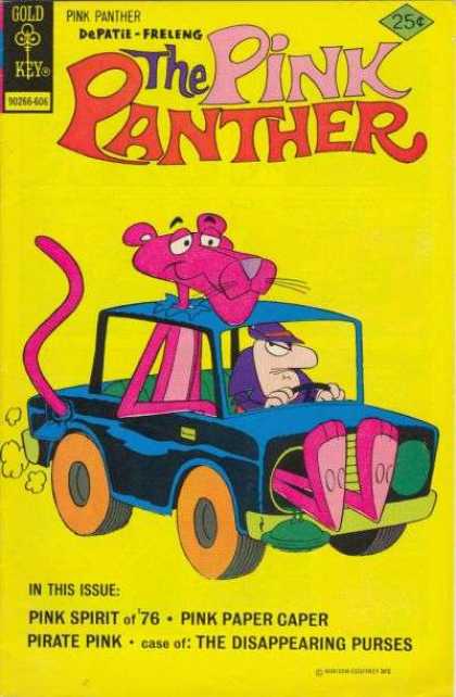 Pink Panther 35 - Panther - Pink - Car - Gold Key - Feet Out