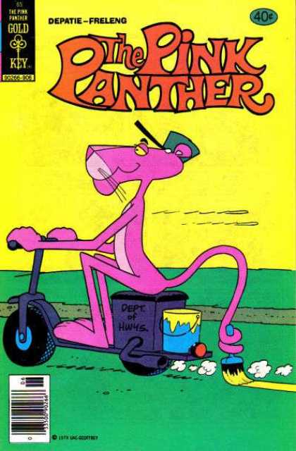Pink Panther 65 - Depts Of Highways - Paints Highway - Motor Scooter - Gold Key Comics - Depatie-freleng