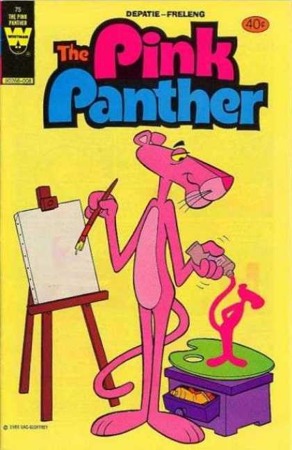 Pink Panther 75 - Paint - Palette - Brush - Drawer - Easel