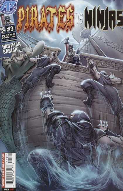 Pirates vs Ninjas 3 - Ship - Battle - Hartman Babiar - Moon - Sea