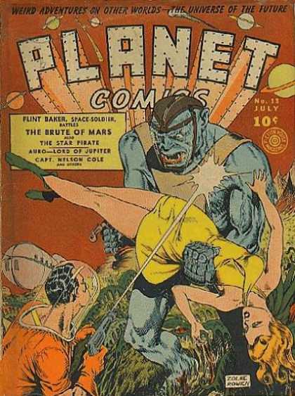 Gun - Laser - Monster - Brute Of Mars - Damsel In Distress Planet Comics 13 - Gun - Laser - Monster - Brute Of Mars - Damsel In Distress