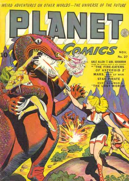 1950s - Science Fiction - Aliens - Ray Guns - Cheesecake Planet Comics 27 - 1950s - Science Fiction - Aliens - Ray Guns - Cheesecake