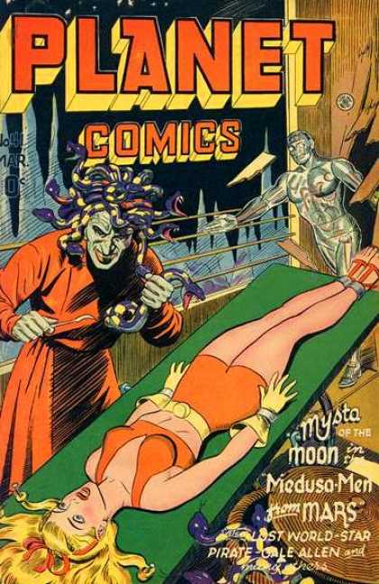 Planet Comics 41 - Medusa - Snakes - Blonde - Gloves - Halter Top