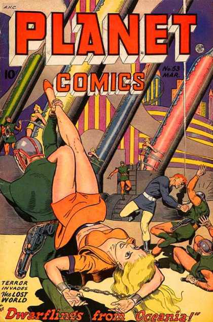 Planet Comics 53 - Dwarflings From Oceania - Terror Invaded The Lost World - Guns - Chains - Woman Captured