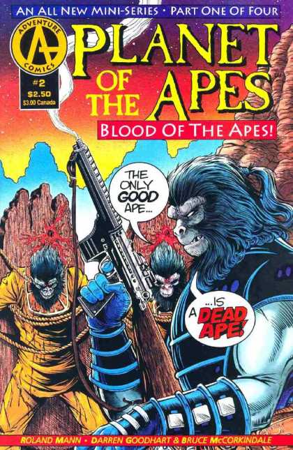 Planet of the Apes: Blood of the Apes 2 - Dead Ape - Smoking Gun - Ponytail - Tied Up - Bullet Hole