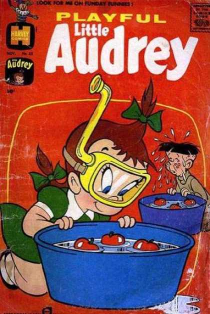 Playful Little Audrey 22 - Snorkel - Mask - Apples - Bobbing - Water