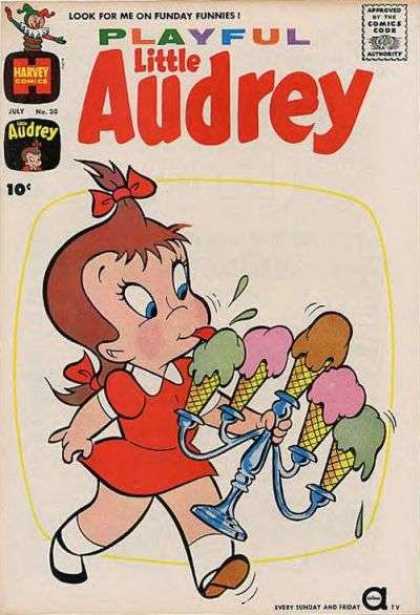 Playful Little Audrey 30 - Ice Cream - Harvey - Candelabra - Lick - Red Dress