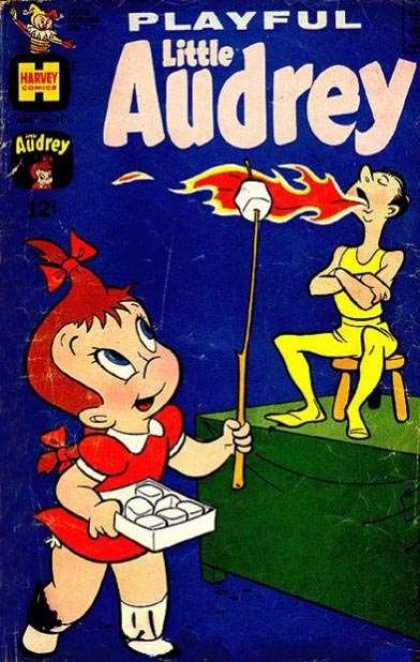Playful Little Audrey 41 - Harvet Comics - Audrey - Yawning - Bench - Sweet Box