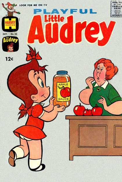 Playful Little Audrey 54 - Look For Me On Tv - Harve Comics - Comics Code - Girl - Woman