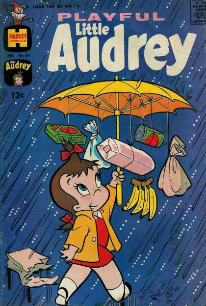 Playful Little Audrey 56 - Rain - Umbrella - Bananas - Can - Food
