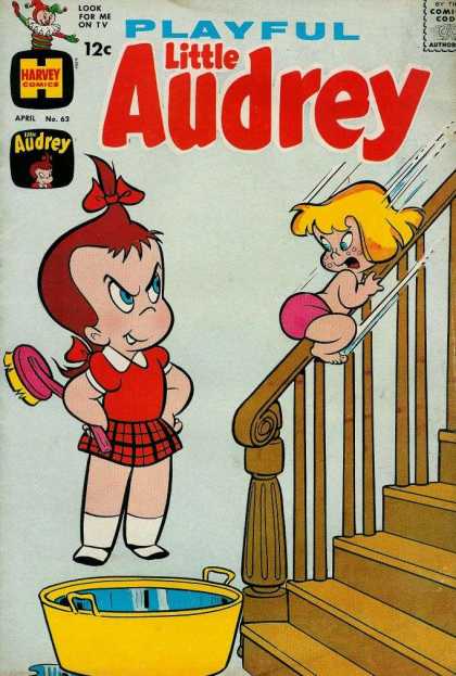 Playful Little Audrey 63 - Brush - Bath - Girl - Banister - Water