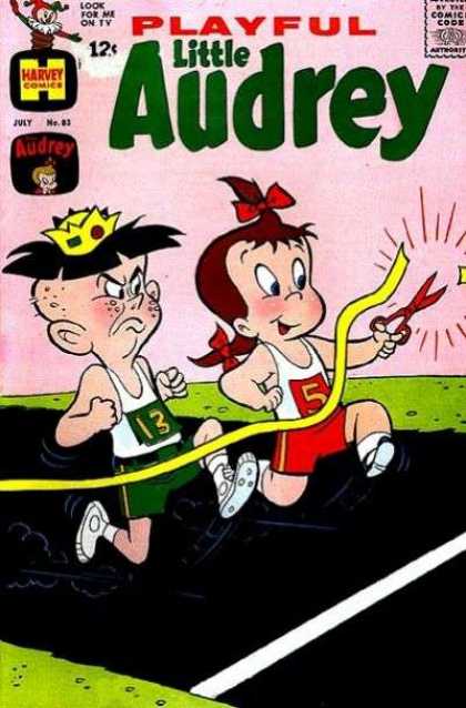 Playful Little Audrey 83 - Harvey Comics - Audery - Look For Me On Tv - By The Comic Code - Scissors