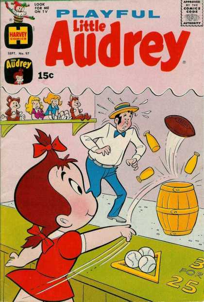 Playful Little Audrey 97 - Girl - Baseball - Football - Barrel - Toys