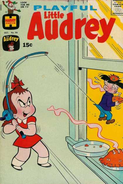 Playful Little Audrey 98 - Little Audrey - Playful - Window - Girl - Fishing Pole