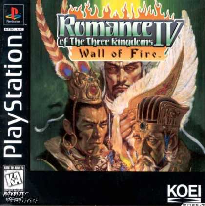 PlayStation Games - Romance of the Three Kingdoms IV: Wall of Fire