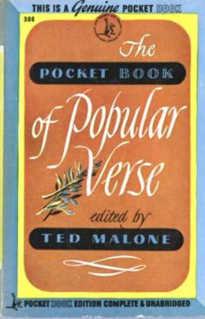 Pocket Books - The Pocket Book of Popular Verse, - Ted Malone