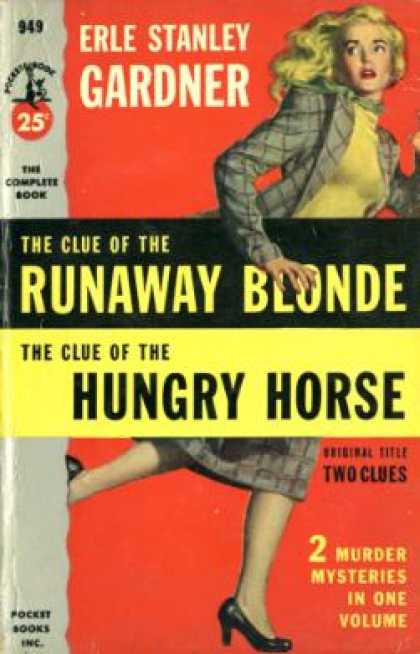 Pocket Books - The Clue of the Runaway Blonde and the Clue of the Hungry Horse - Erle Stanley G