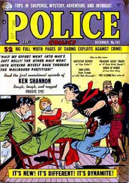 Police Comics 103 - Ken Shannon - Mystery - Private Eye - Kick In The Groin - Bondage