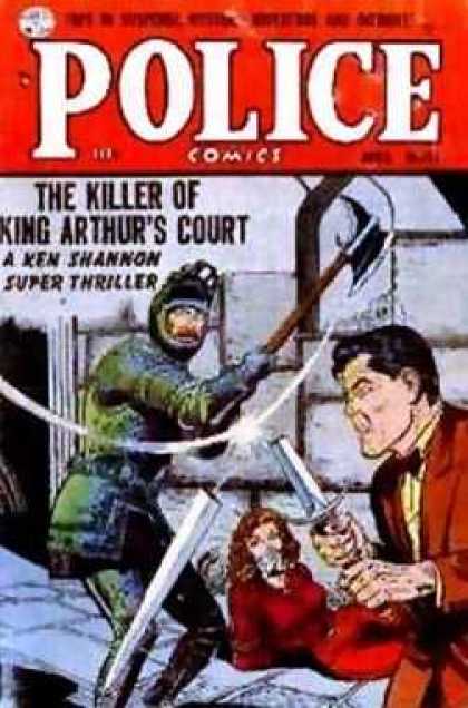 Police Comics 125 - Thriller - Knight - Broken Sword - King Arthurs Court - Ken Shannon